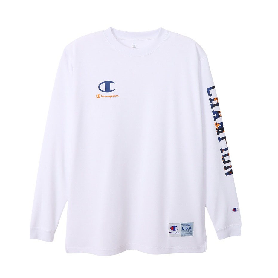 チャンピオン ロングTシャツ【C3-AB452 010】ホワイト チャンピオン ロングTシャツ【C3-AB452 010】ホワイト