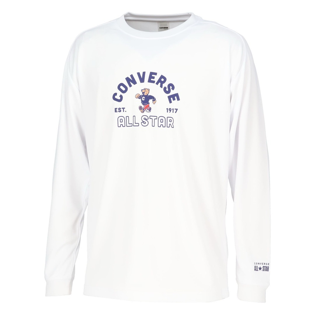 コンバース プリント ロングスリーブシャツ【CB252359L 1100】ホワイト