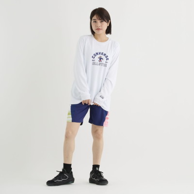 コンバース プリント ロングスリーブシャツ【CB252359L 1100】ホワイト コンバース プリント ロングスリーブシャツ【CB252359L 1100】ホワイト