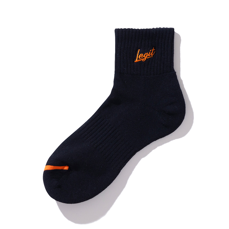 LEGIT ショートソックス【BRUSH UP SHORT SOCKS】ブラック/オレンジ SO