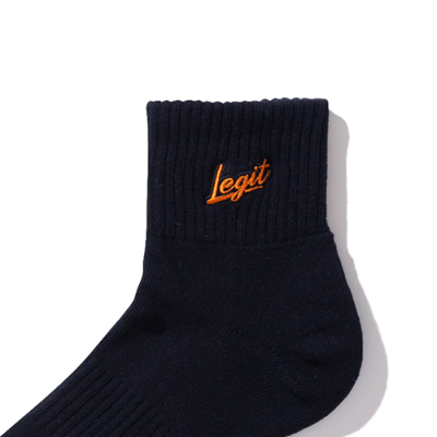 LEGIT ショートソックス【BRUSH UP SHORT SOCKS】ブラック/オレンジ SO
