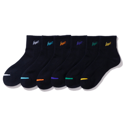 LEGIT ショートソックス【BRUSH UP SHORT SOCKS】ブラック/オレンジ SO
