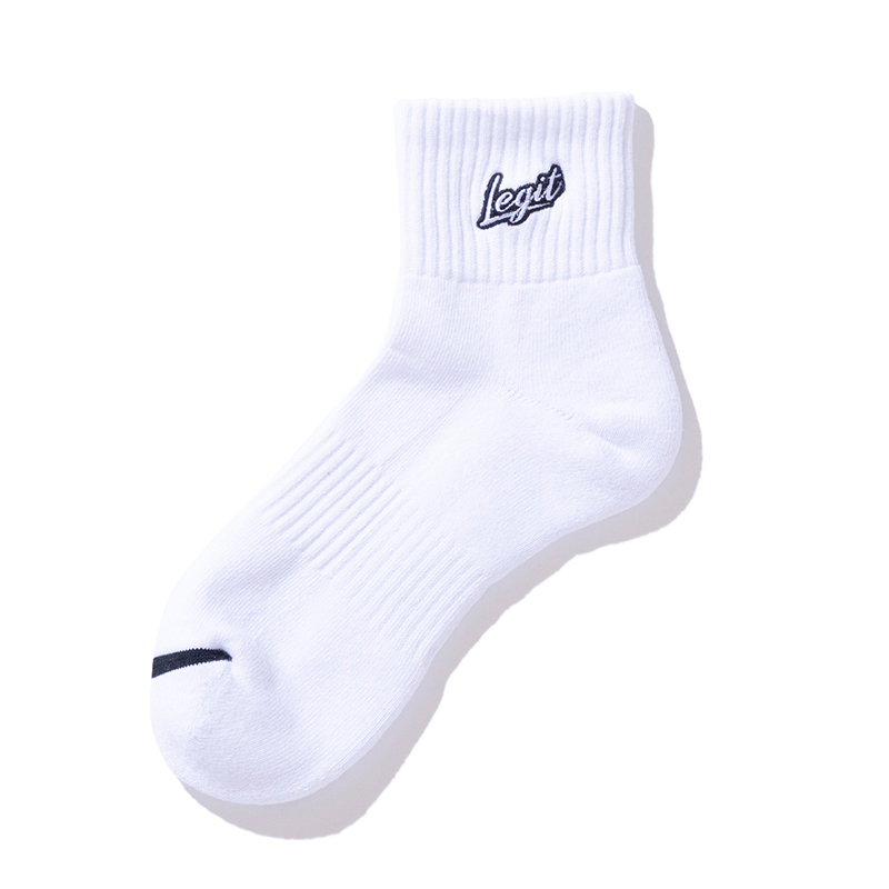LEGIT ショートソックス【BRUSH UP SHORT SOCKS】ホワイト/ブラック SO