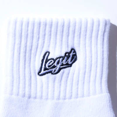 LEGIT ショートソックス【BRUSH UP SHORT SOCKS】ホワイト/ブラック SO