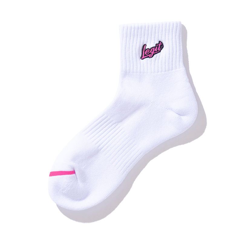 LEGIT ショートソックス【BRUSH UP SHORT SOCKS】ホワイト/ピンク SO