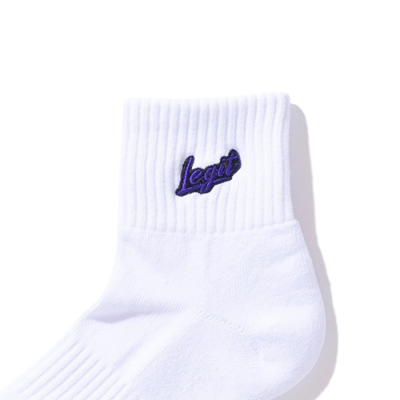 LEGIT ショートソックス【BRUSH UP SHORT SOCKS】ホワイト/パープル SO