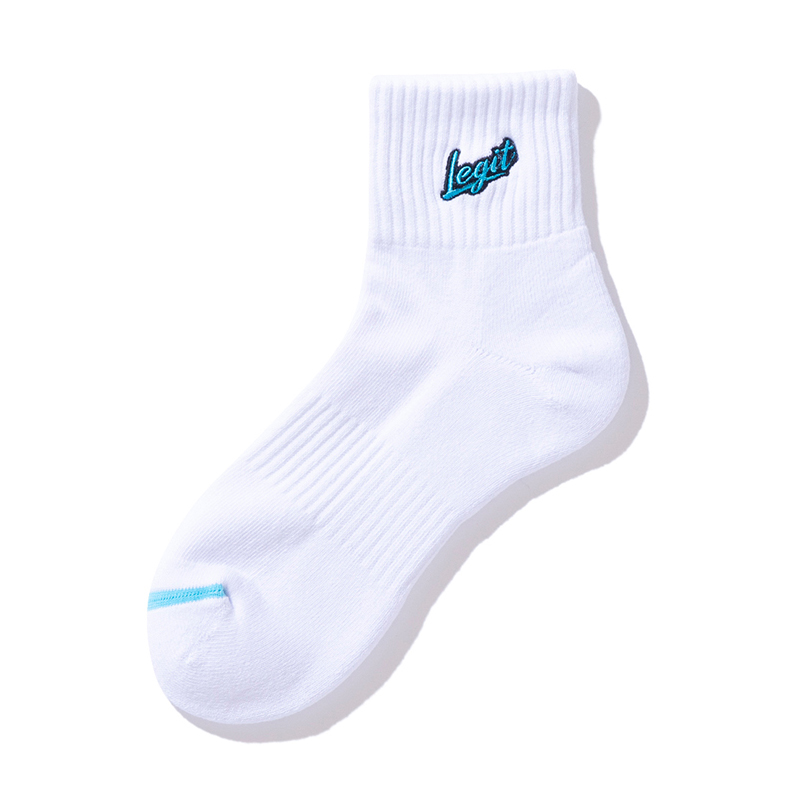 LEGIT ショートソックス【BRUSH UP SHORT SOCKS】ホワイト/サックス SO