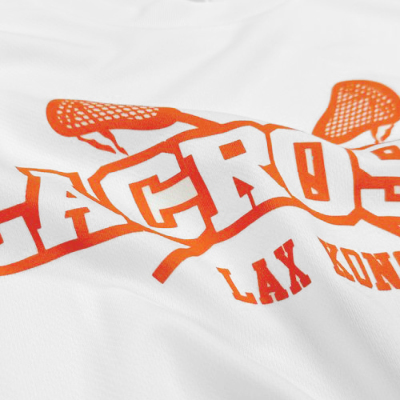 LAX KONG オリジナル スティック柄 ドライTシャツ ホワイト